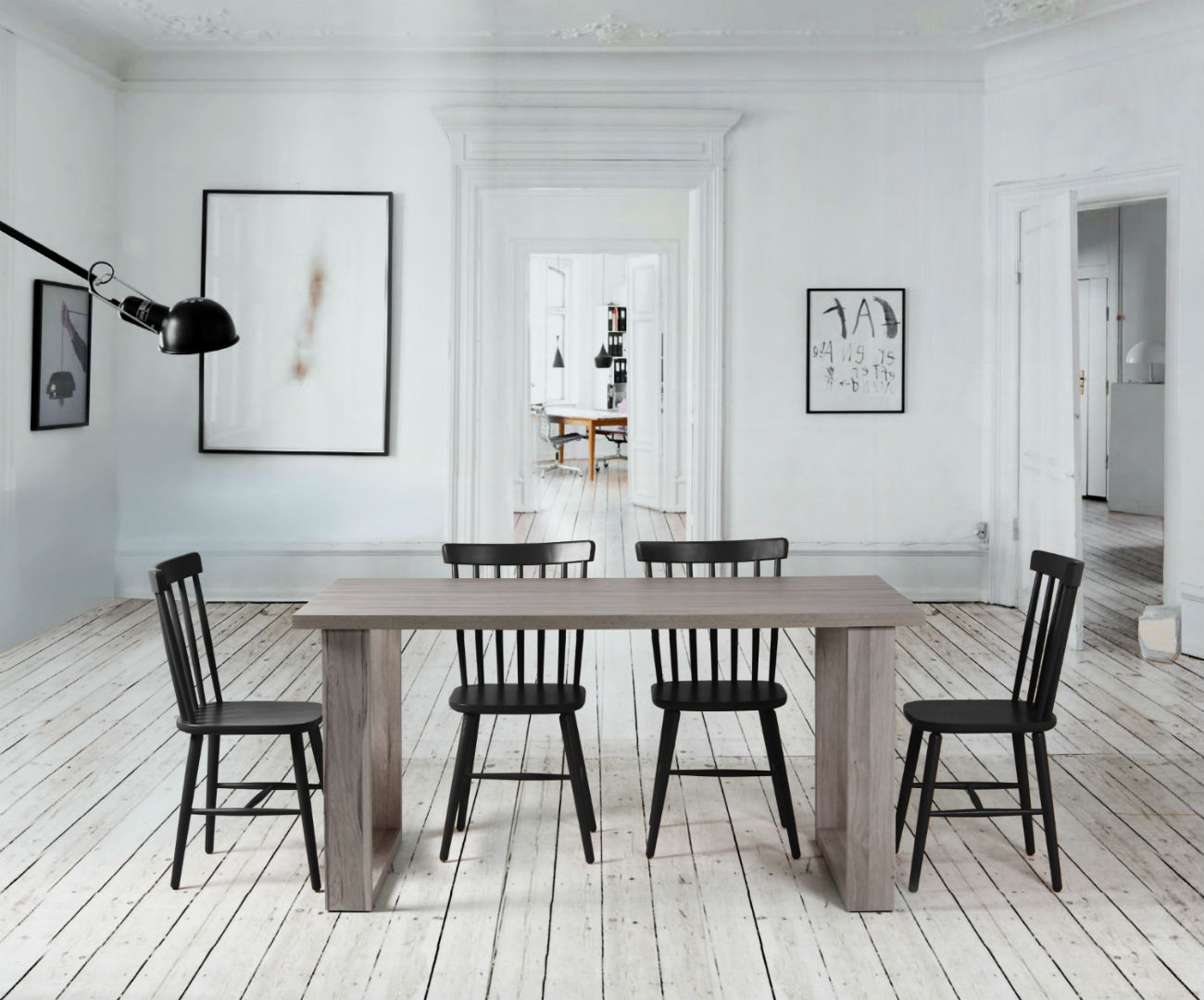 Chaise à barreaux scandinave brin d'ouest