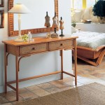 Coiffeuse console en rotin