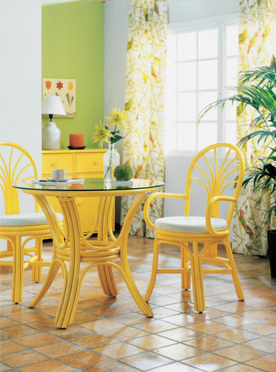 Chaise en rotin avec accoudoirs - Brin d'Ouest
