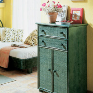 Chiffonnier commode en rotin