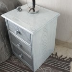 chiffonnier rotin gris