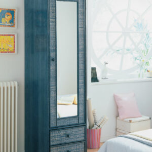 Armoire 1 porte en rotin