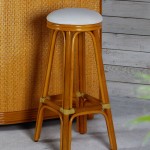 Tabouret de bar en rotin miel