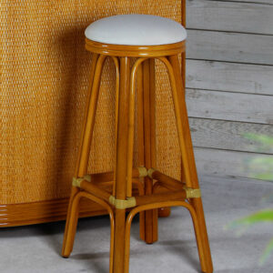 Tabouret de bar en rotin miel