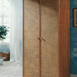 Armoire rotin vintage