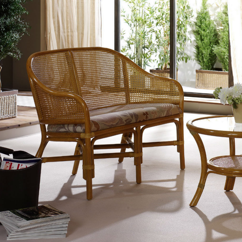 Banquette en rotin brin d'ouest