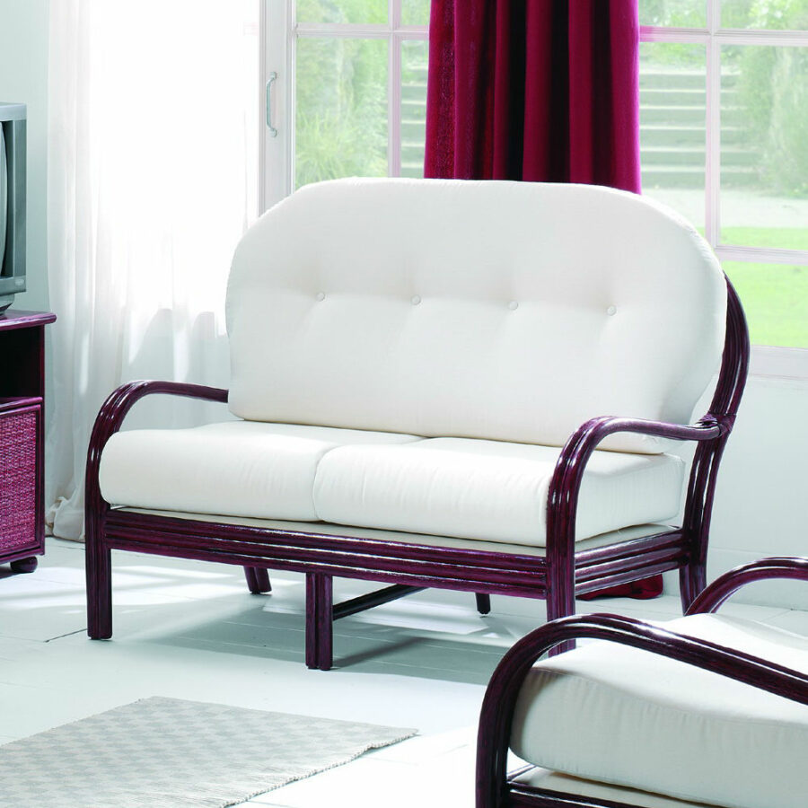 Fauteuil En Rotin Naturel Avec Coussins - Pour Intérieur Et Extérieur - Design Confortable Salon, Jardin Ou Chambre