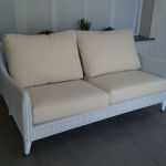 Canapé lloyd loom blanc
