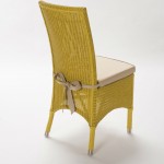 chaise lloyd loom jaune avec coussin