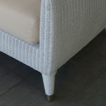 Pied de canapé lloyd loom blanc