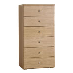 Chiffonnier en chêne naturel 6 tiroirs