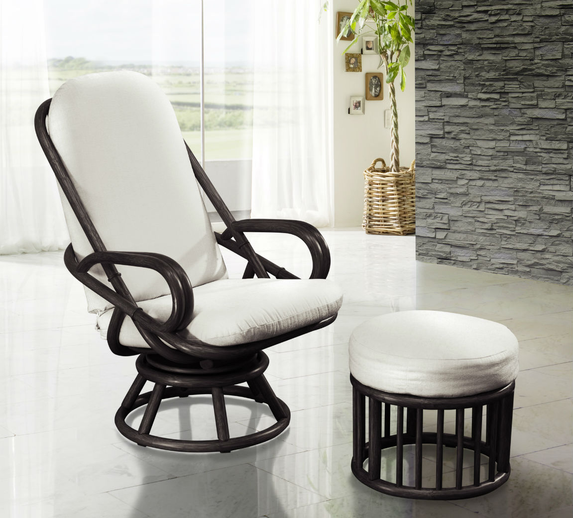 Fauteuil pivotant en rotin - Brin d'Ouest