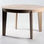 Table ronde en bois avec allonges