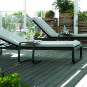 Bain de soleil transat en aluminium