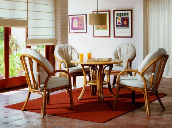 Petite table ronde en rotin - Brin d'Ouest