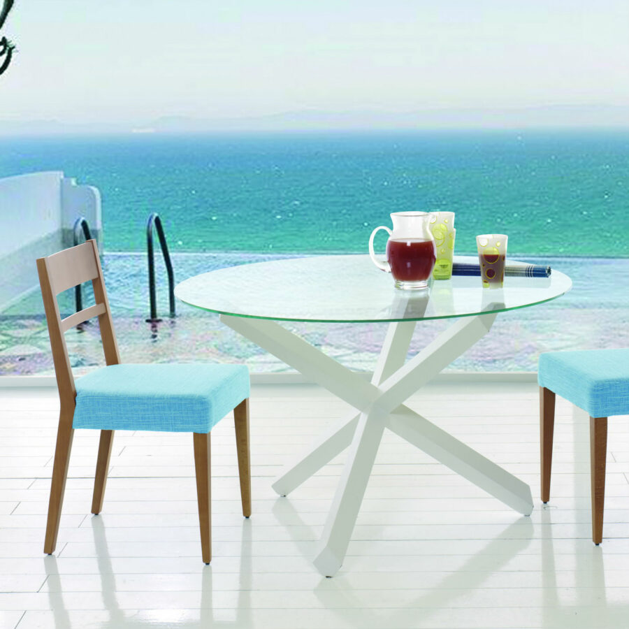 Table ronde en verre design - Brin d'Ouest