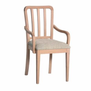 Chaise design en bois avec accoudoirs
