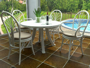 chaises rotin veranda