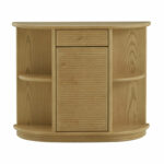 Console avec étagères et tiroir en rotin
