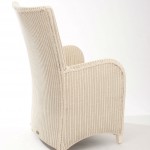 Fauteuil en loom blanc pour salle à manger