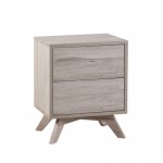 Table de chevet 2 tiroirs style scandinave