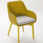 fauteuil de table jaune lloyd loom
