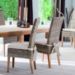 chaises en rotin kubu avec coussin