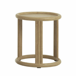 petite table d'appoint ronde en rotin naturel