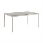 Table de jardin aluminium et verre