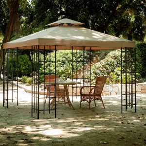 Pergola en fer forgé 3 mètres sur 3 mètres