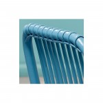 fauteuil en rotin bleu