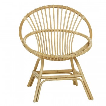 Fauteuil coquille en rotin naturel