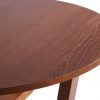 Table basse scandinave pieds croisés plateau rond