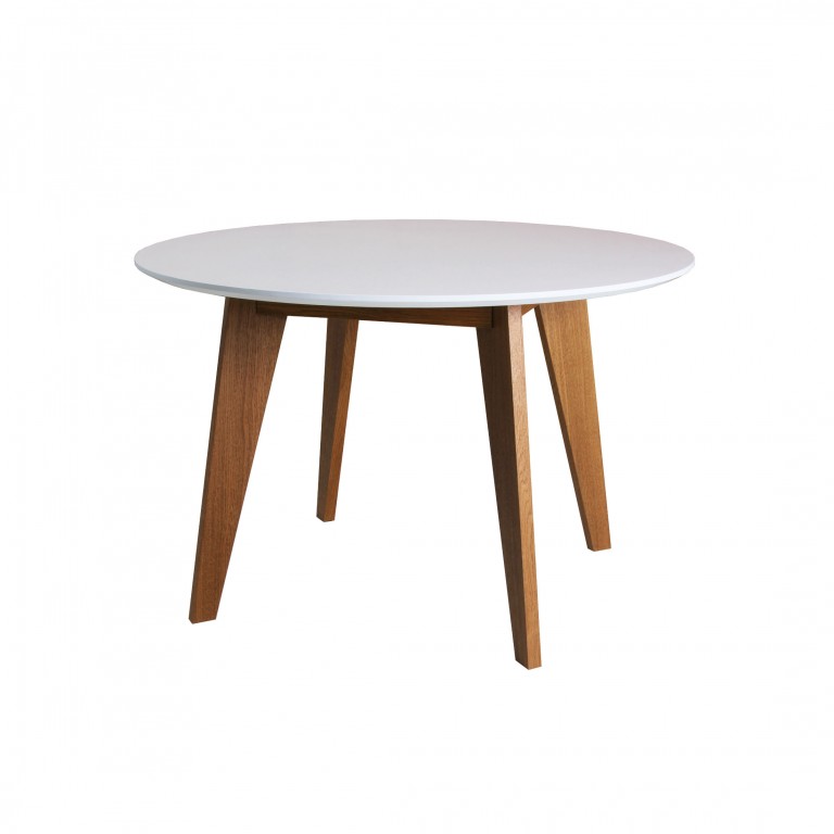Table à Manger Ronde 80cm Et 2 Chaises Blanches Scandinaves - Hedvig