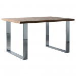 Table rectangulaire plateau bois pieds métal