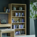 Bibliothèque contemporaine en bois 4 étagères