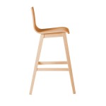 Tabouret de bar en bois avec dossier