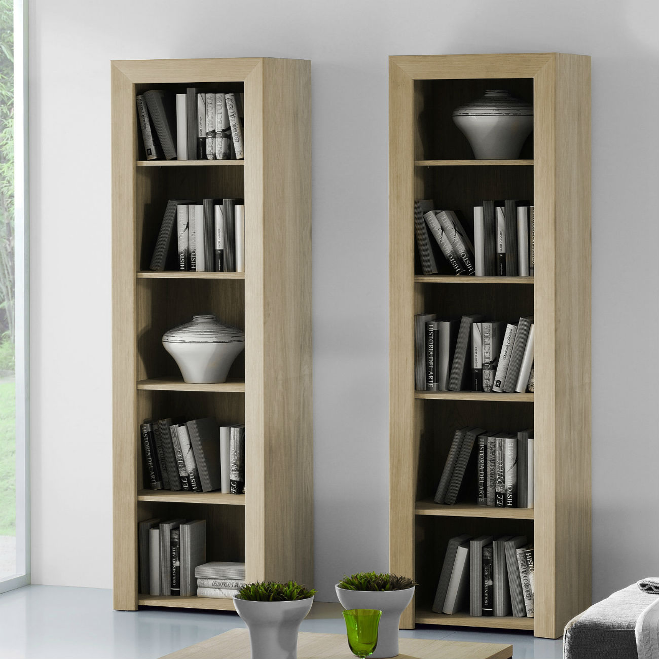 Meubles bibliothèque moderne en bois