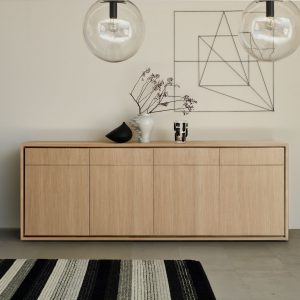 Grand meuble buffet 4 portes 4 tiroirs en bois