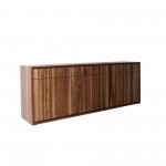 Long buffet moderne en noyer