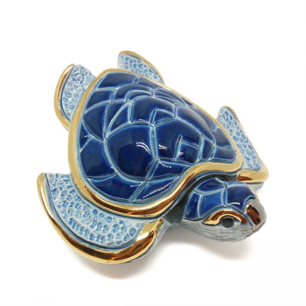 Petite Statue Tortue En Céramique - Dimensions 4.5x3x2.5 Cm - Occasion Bon état