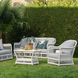 Salon de jardin complet style colonial