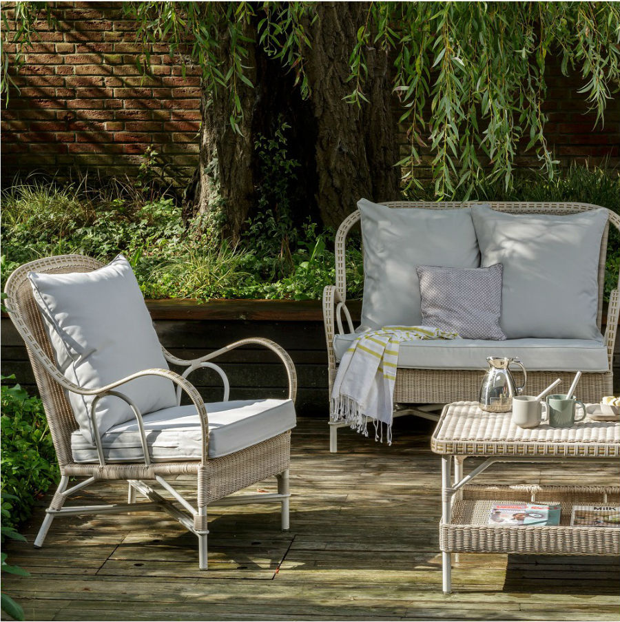 Lot de fauteuils de jardin en rotin synthétique, lot de fauteuils extérieurs  Ligure - Rotin Design