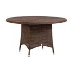 Table d'extérieur ronde marron diamètre 130 cm