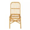 Chaise de table en rotin naturel style vintage Valérie