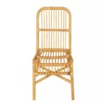 Chaise de table en rotin naturel style vintage Valérie