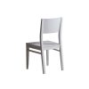 Chaise de salle à manger en hêtre massif de couleur blanche