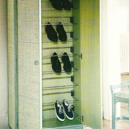 Armoire de rangement à chaussures en rotin