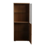Meuble vitrine en bois 1 porte bois 1 porte verre