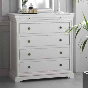 Commode blanche style Louis Philippe